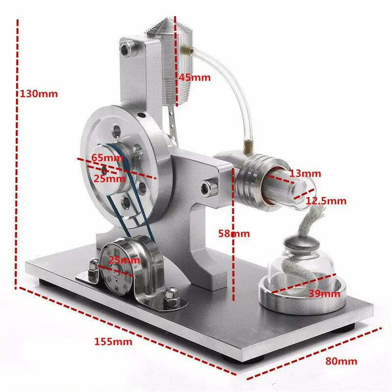 DIY Mini Air Stirling Engine Motor Model Steam Power Physics Experiment Model Educational Toy For Children Sterling Engine Model