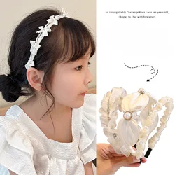 2023 New Children Sweet Shiny Pearl Crystal Rhinestones Cute Headbands Girls Lovely Hair Hoop Hairbands Kids Hair Accessories