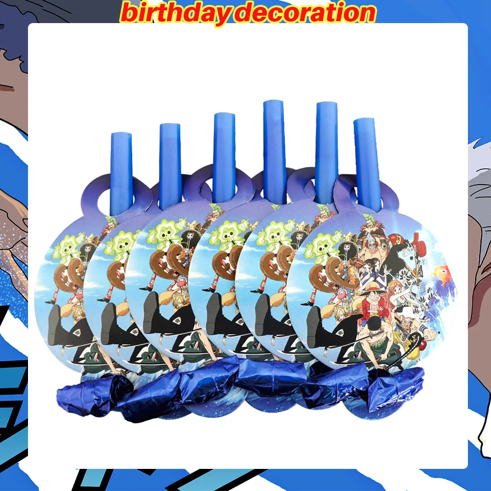 One Piece Anime Figuren Aufkleber Schlüsselanhänger Luftballons One Piece Anime Party-Set One Piece Themen-Geschenke für Gäste Babyparty