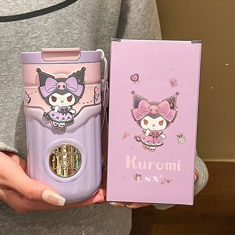 

Sanrio Hello Kitty Cinnamoroll Anime Kawaii Ins Fashion Water Cup Cute Cartoon Stainless Steel Drink Bottle Gifts for Kids