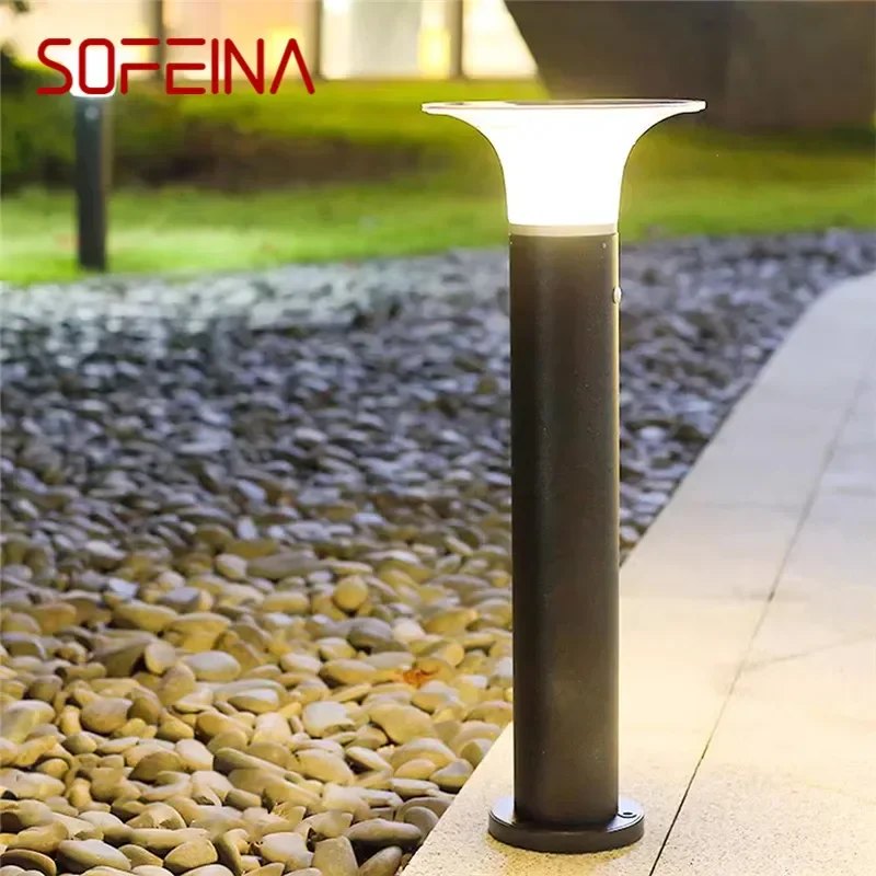 

SOFEINA Contemporary Outdoor Solar Lawn Lamp LED Waterproof Villa Garden Courtyard District Residential Quarters Lawn Lamp