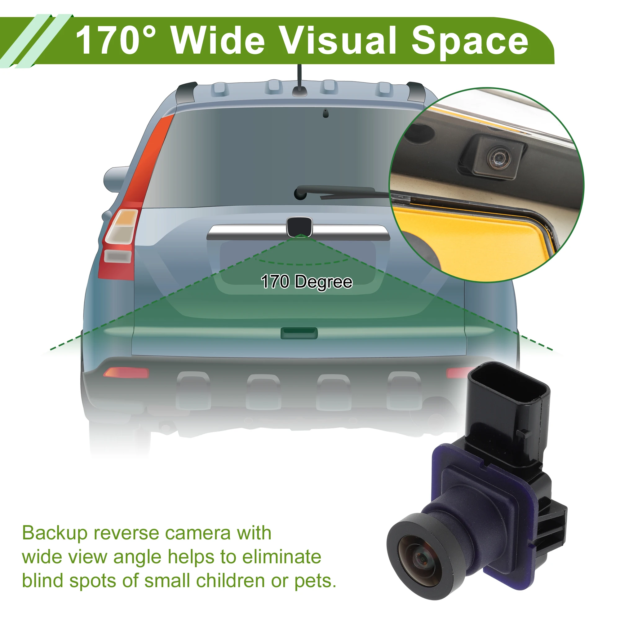 

UXCELL Автомобильная камера заднего вида, резервная камера заднего вида для Ford Escape 2013-2017, No DV4T19G490A