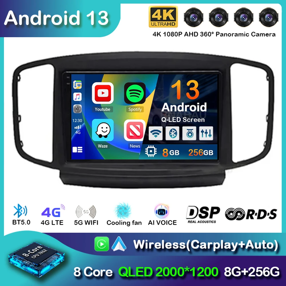 

Android 13 Carplay Car Radio For Foton Tunland E7 / Savanna 2019 Multimedia Player Navigation GPS DSP WIFI Stereo Head Unit 2din