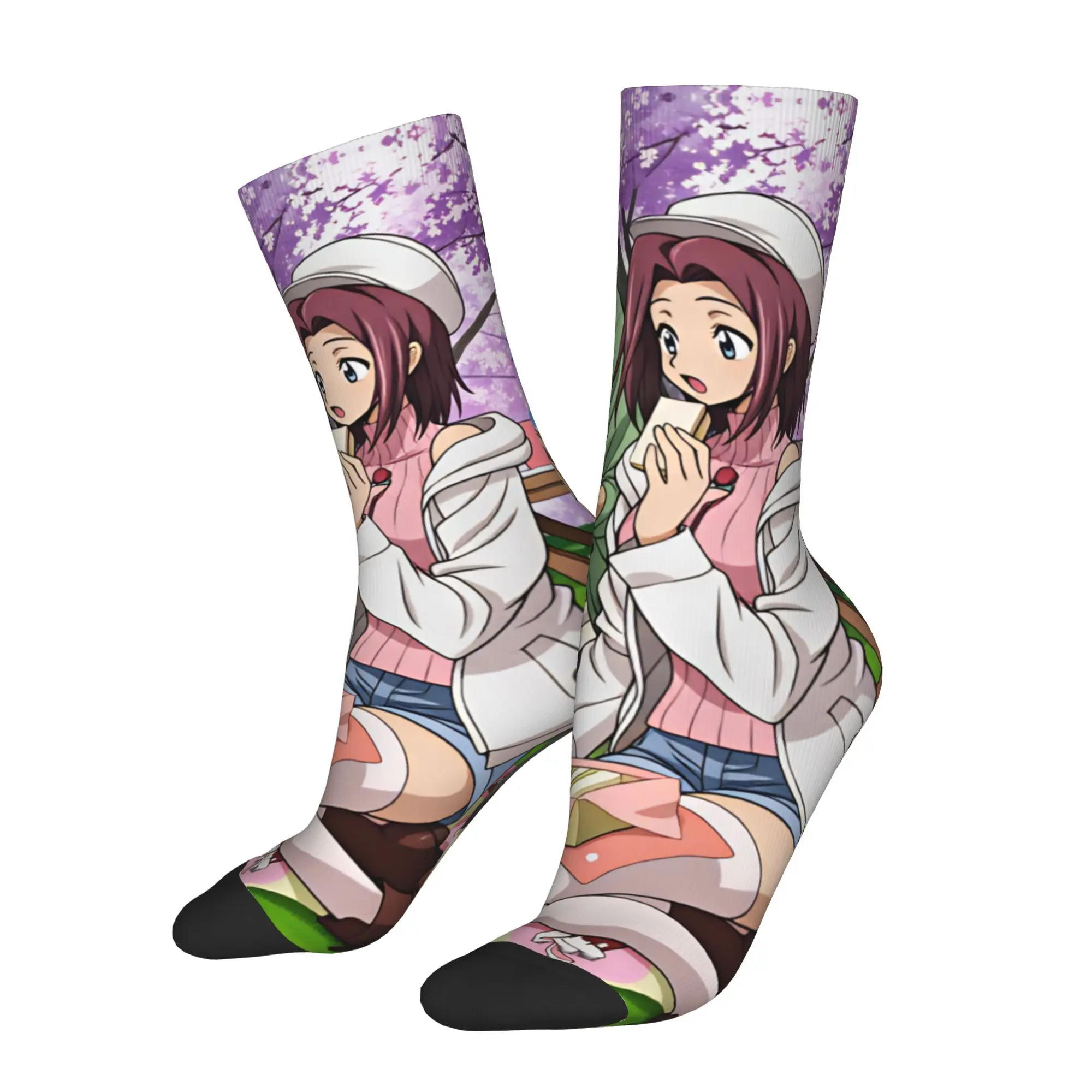 Code Geass Lelouch of the Rebellion Mens Crew Socks Unisex Novelty Anime Spring Summer Autumn Winter Dress Socks