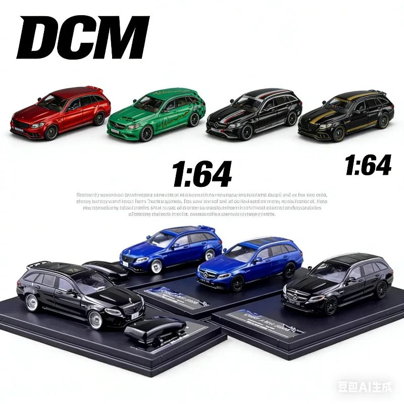 

DCM 1: 64 C63 S AMG Die-cast realistic alloy car model, boys' holiday gift toy, adult collection piece.