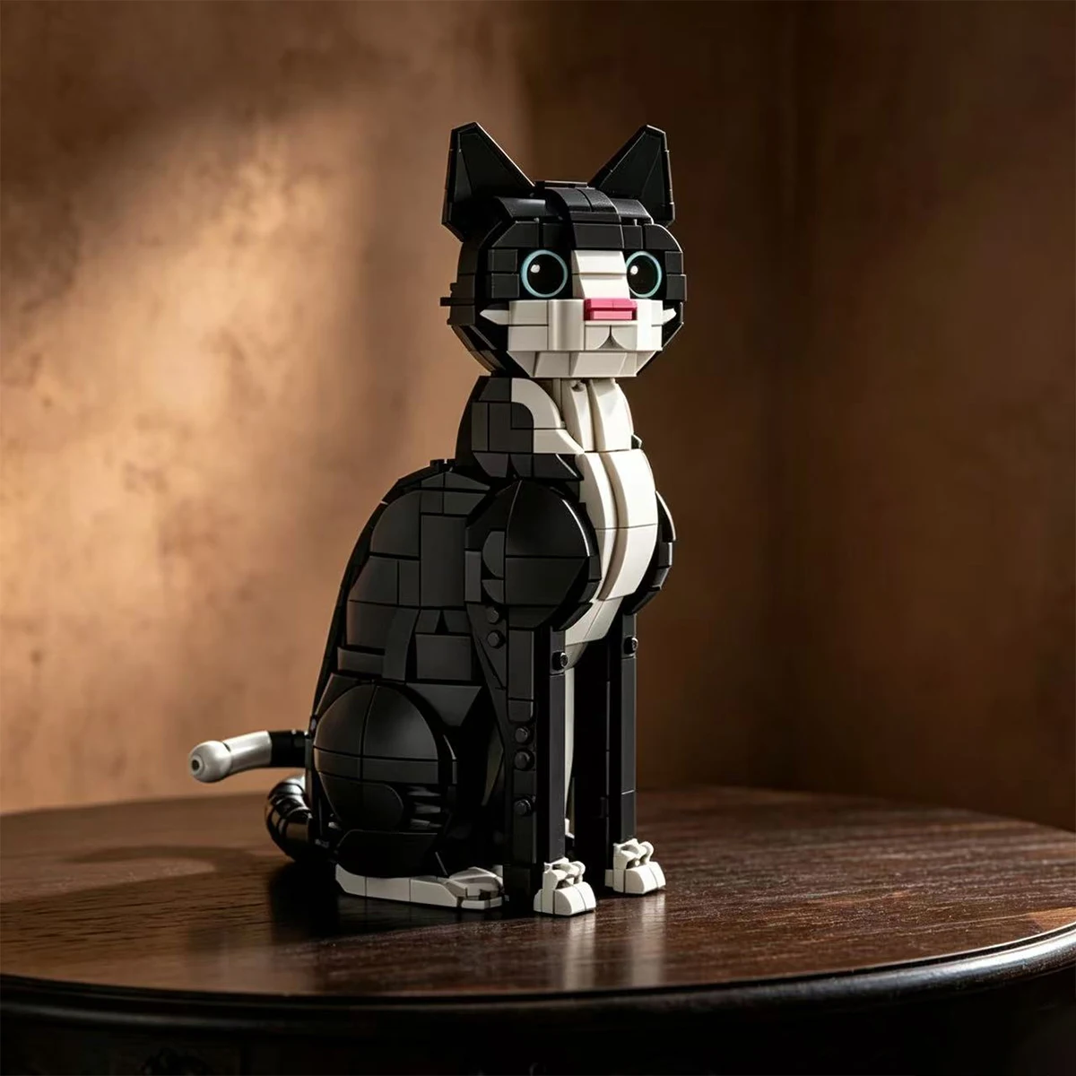 Ideas Series Black And White Cat Building Block Creative Expert Animal Kitten Model Bricks  Toys For Kid Birthday Gifts MOC