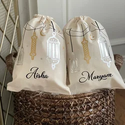 Personalised Lantern Ramadan sack Eid Mubarak al-Fitr Muslim Islamic Kareem fireplace Mantle decoration children kid gift bag