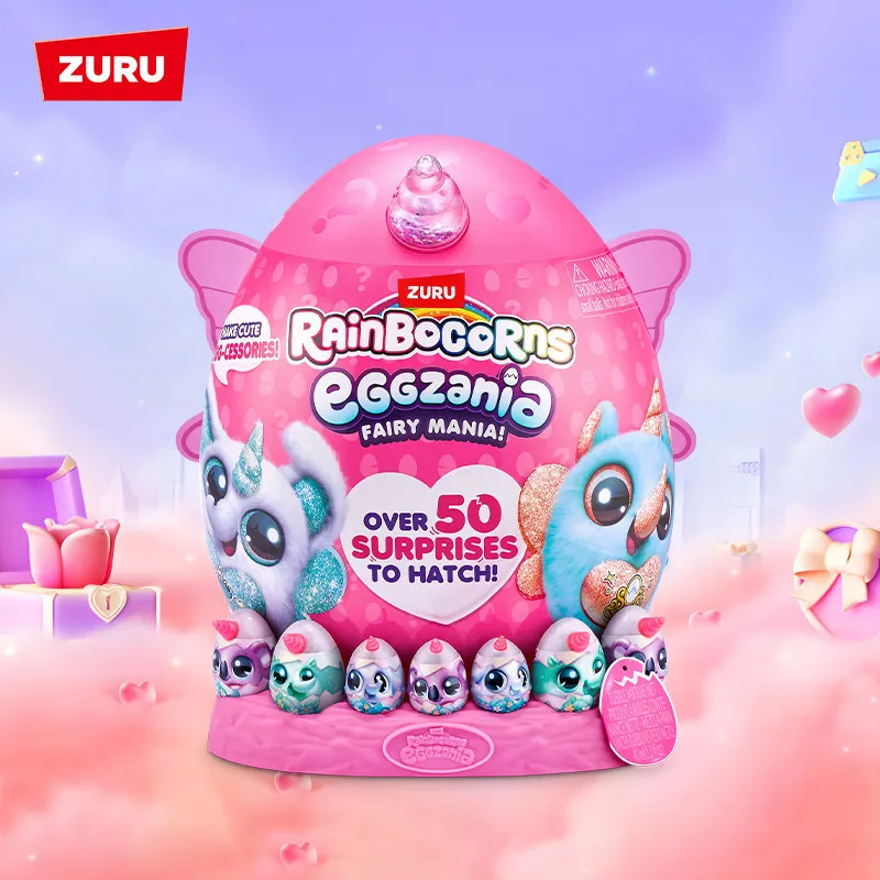 

Zuru New Rainbocorns Eggzania Unicorn Surprise Egg Hug Elf Planet Blind Box With Over 50 Surprises Collectible Plush Toy Girls