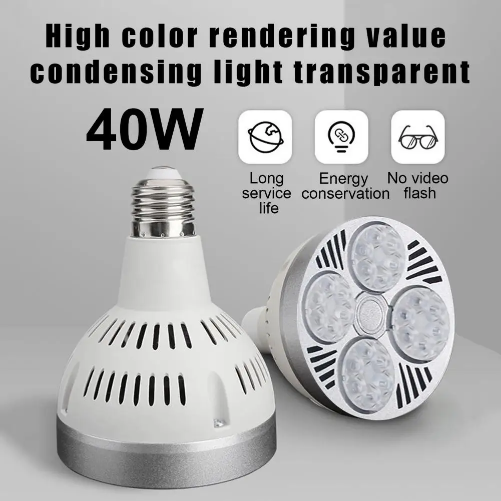 Super Bright LED E27 LAMP 220v Led Bulb PAR Track Light 40W 3000K 6000K Show Room Flood Warm Cold Neutral White