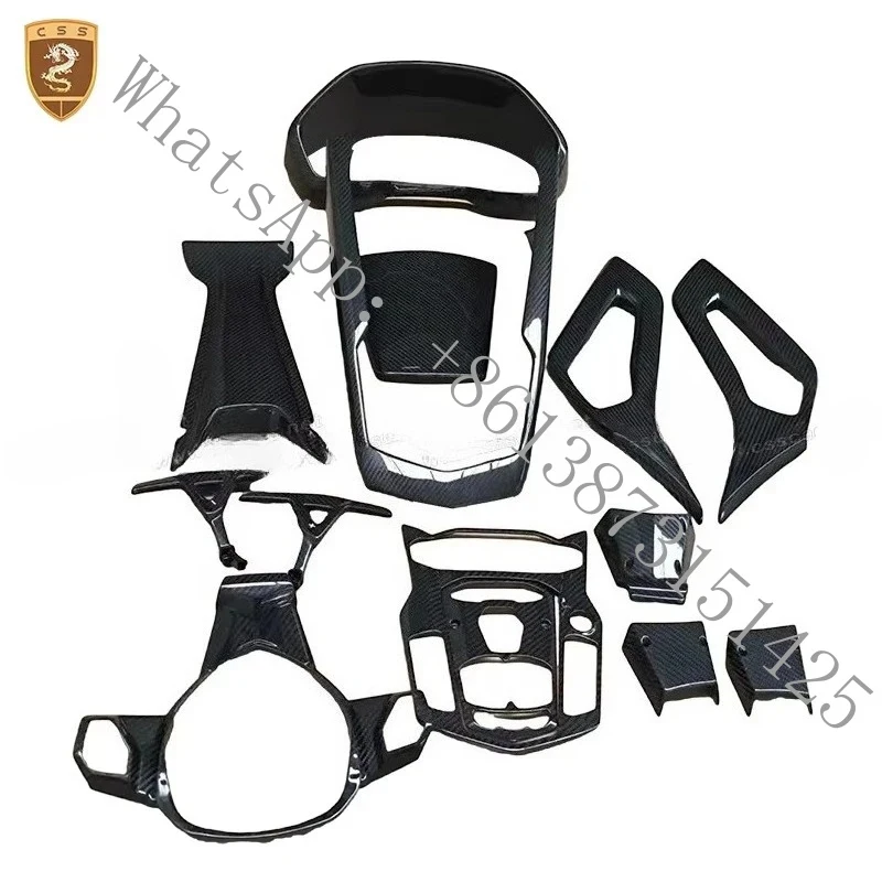 Suitable dry carbon fiber steering wheel cover, central control panel, interior decorations Aventador LP700