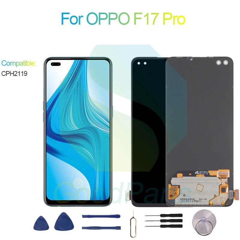 

ЖК-дисплей для OPPO F17 Pro, экран 6,43 дюйма, CPH2119 F17 Pro, сенсорный дигитайзер в сборе, замена