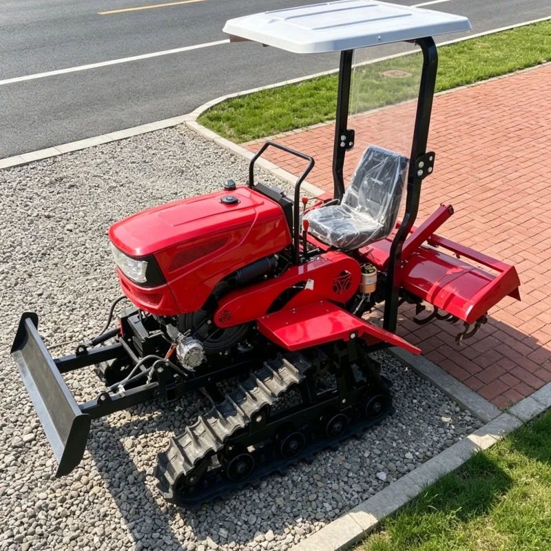 

Customized High-Quality Tracked Rotary Tiller & Farm Cultivator, Bestselling Ride-On Farm Tillage Machinery