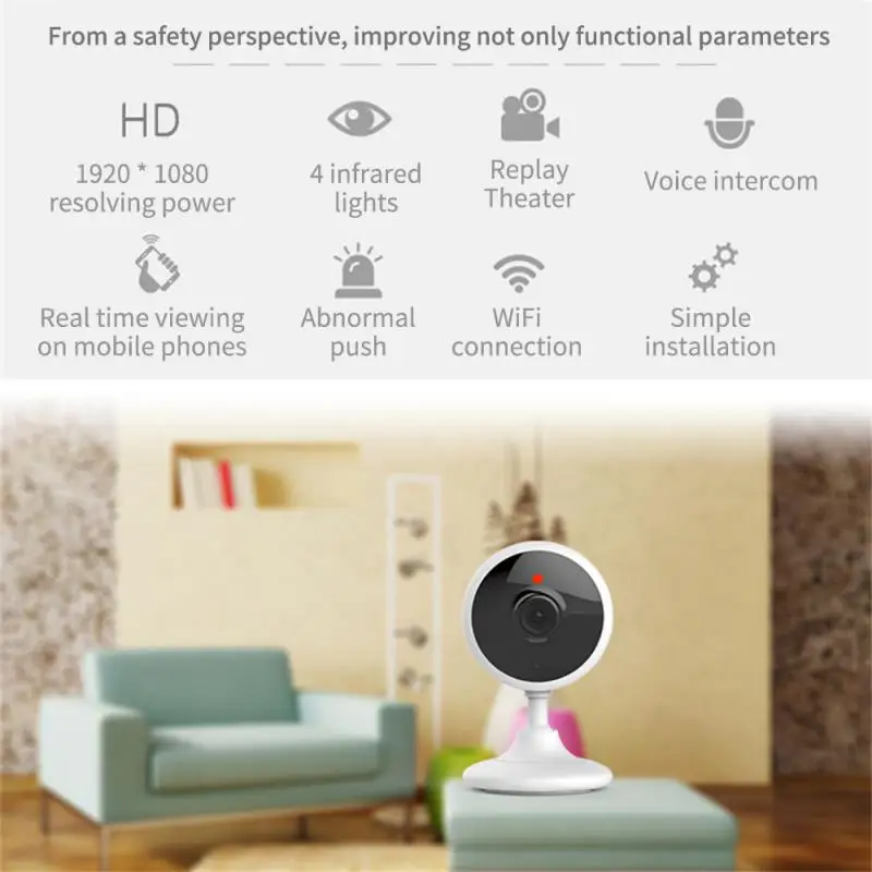 128/64G 2MP WiFi Camera Smart Home Indoor Wireless IP Surveillance Camera AI Detect Automatic Tracking Security Baby Monitor US