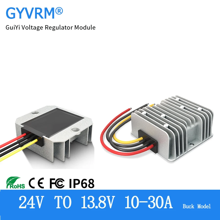 

24V to 13.8V 10A 15A 20A 25A 30A Step Down DC-DC Converter Buck Regulator Voltage Reducer 13.8V Transformer for Cars CE RoHS