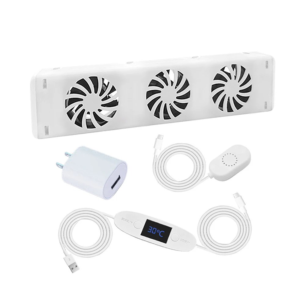 Household 3-fan Smart Radiator Fan Magnetic Smart Cooling Fan Fireplace Fan DC 5V 0.2A Radiator Ventilator US Heating