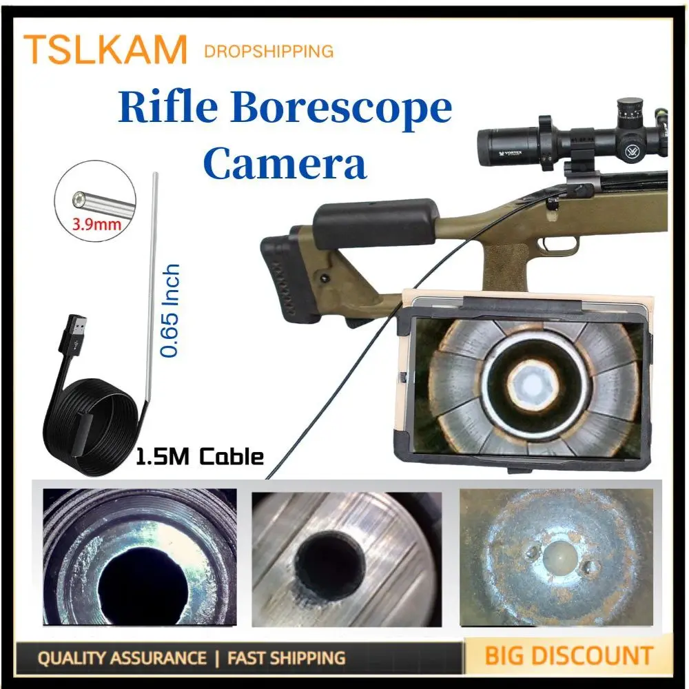 Flexible 3.9mm Lens Endoscope Camera - Visual Barrel Inspection Tool for Borescope Gun Inspection