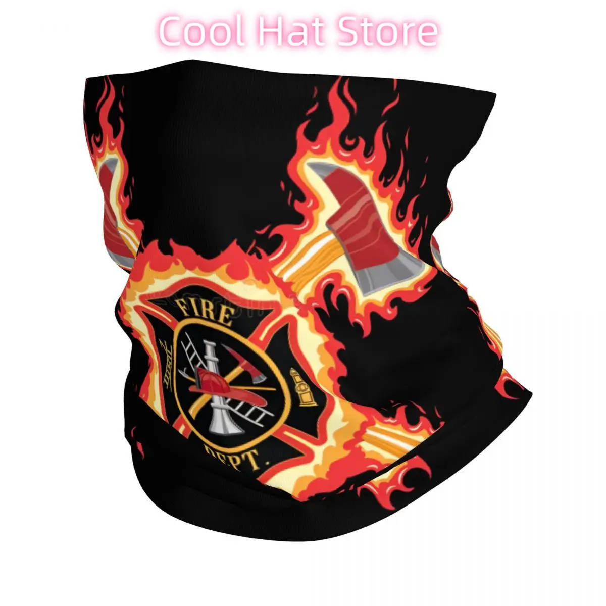 

Fire Rescue Bandana Neck Cover Printed Wrap Scarf Multi-use Cycling Riding for Men Unisex Thin