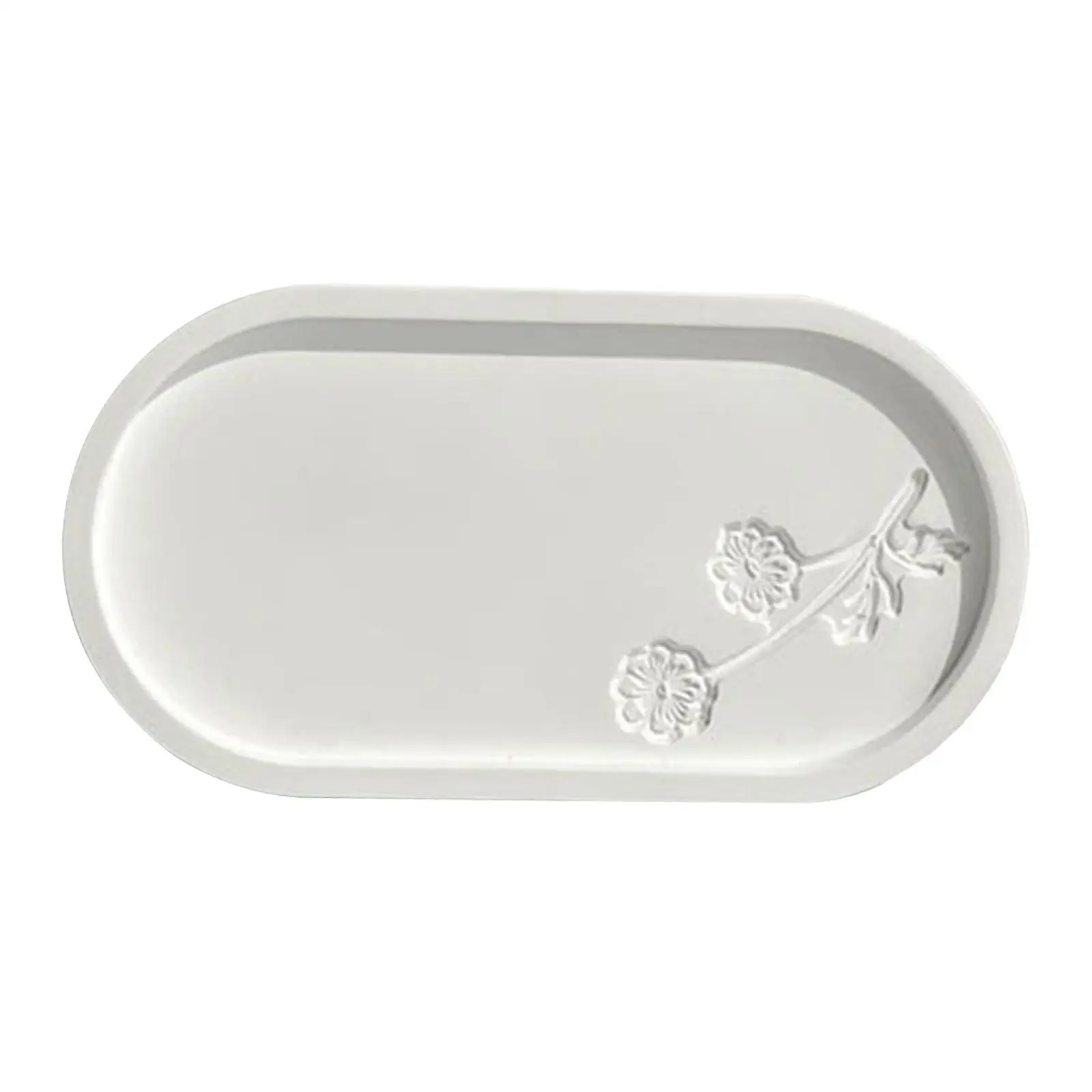 

Plaster Vanity Tray Storage Tray Home Decor Housewarming Gifts Decorative Tray Makeup Tray for Kitchen Bedroom Office Study