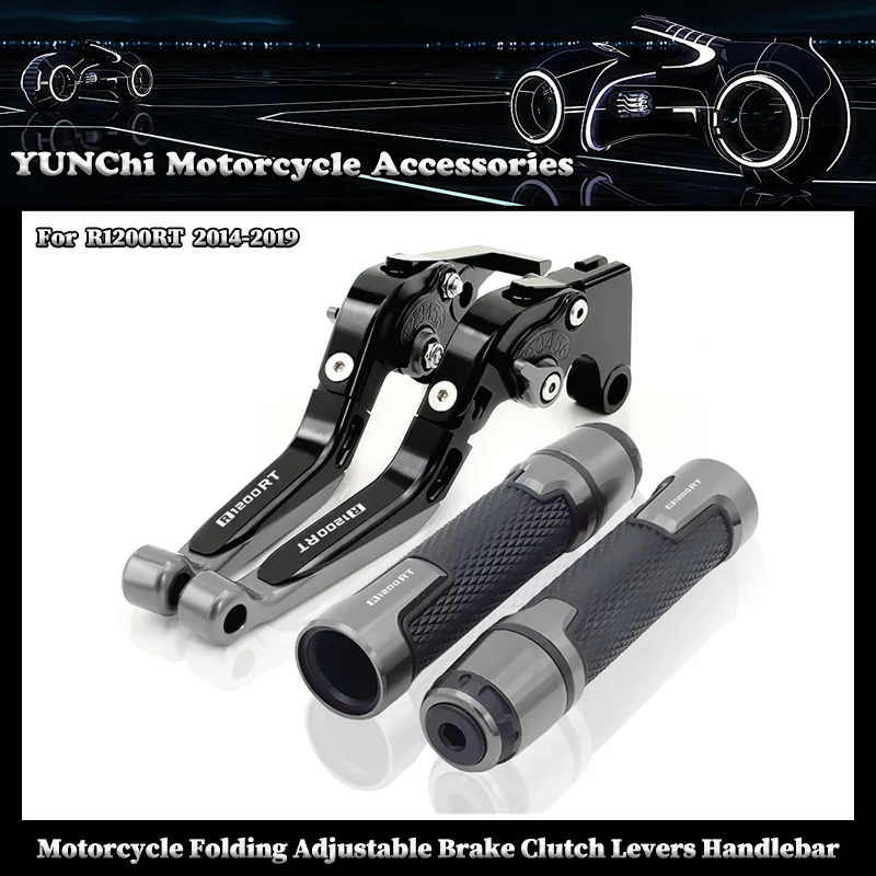 

Motorcycle Brake Clutch Levers Handle Handlebar Grips Ends For BMW R1200RT 2014-2019