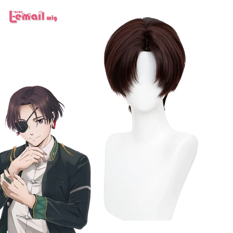 L-email wig Synthetic Hair Game WIND BREAKER Hayato Suou Cosplay Wig 30cm Red-brown Color Cosplay Wigs Heat Resistant Wig