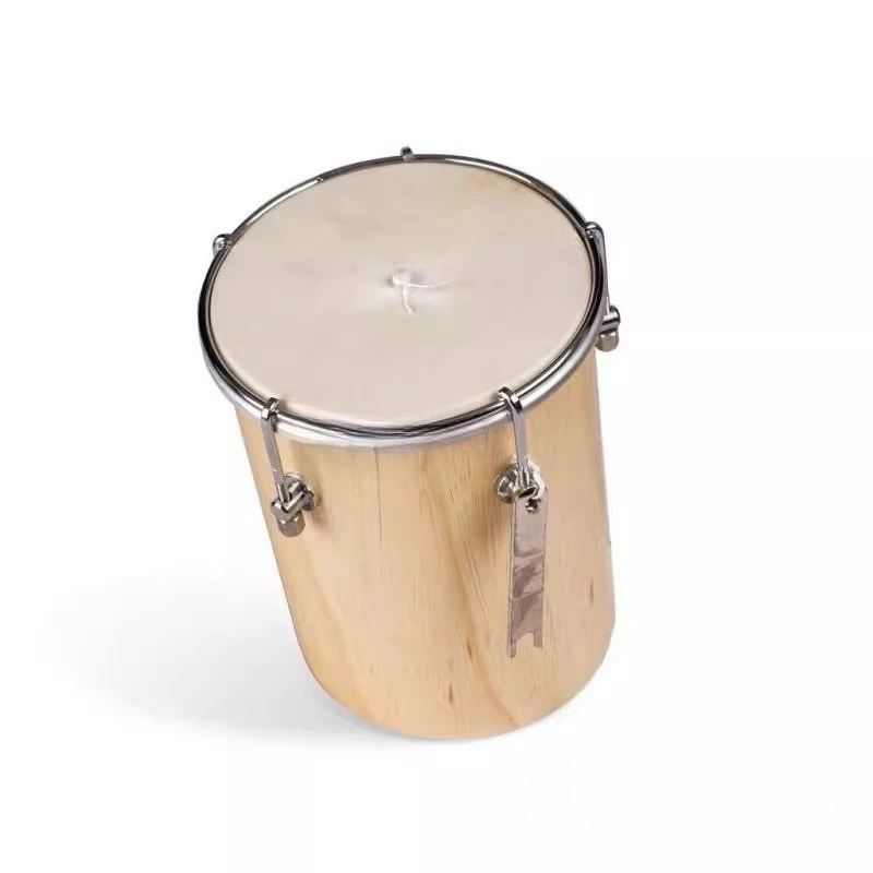Tambor Samba de 20.3 cm, instrumento de madera natural, tambor de fricción