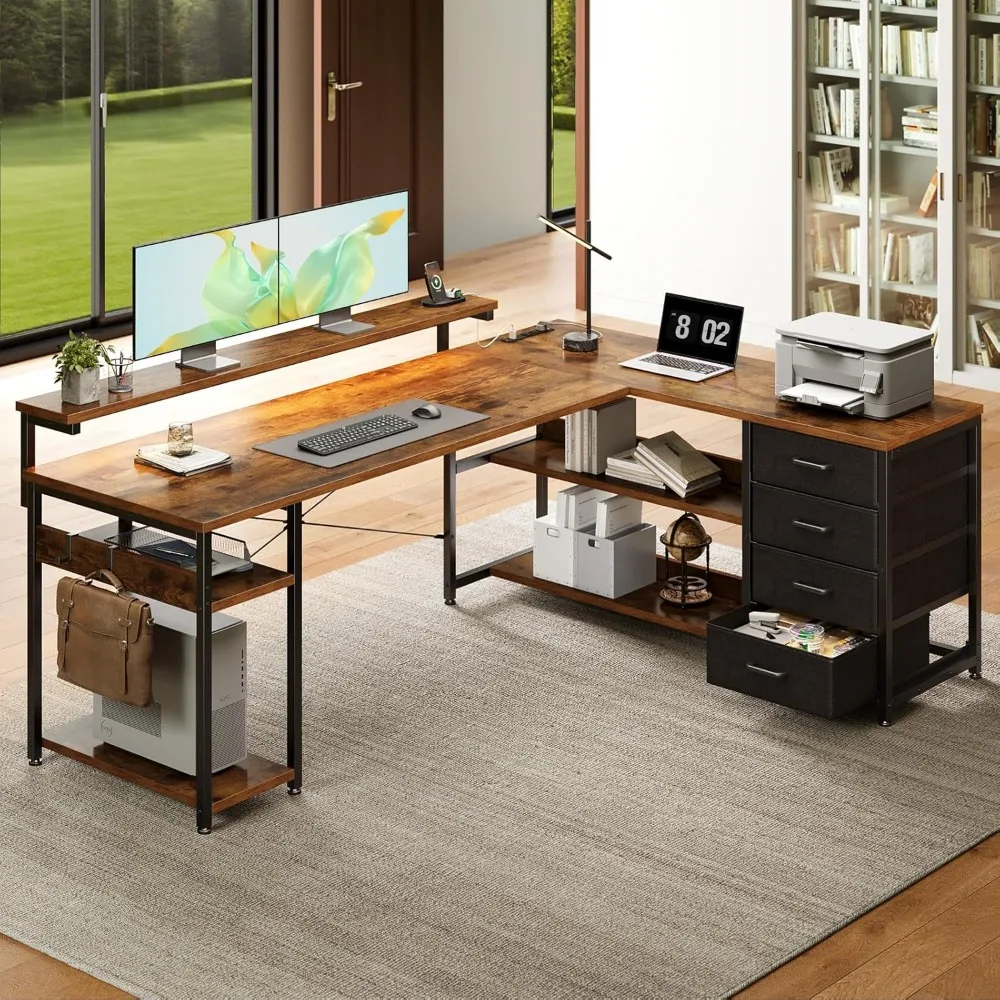 Computer Desk with Power Outlets，61