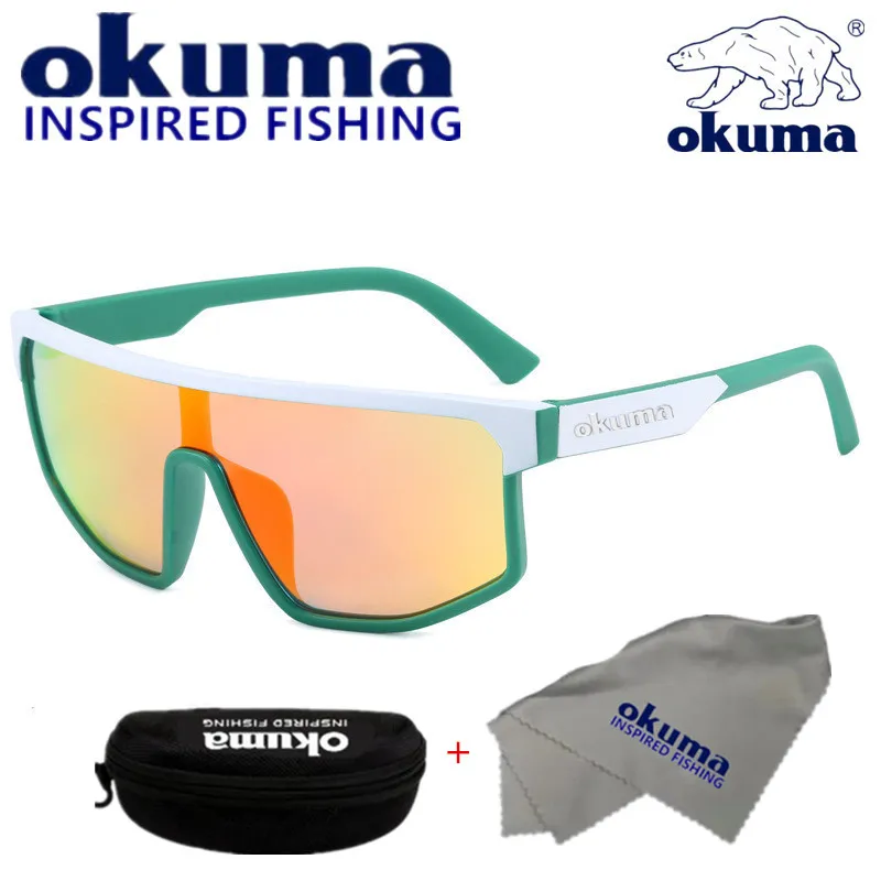 

Okuma New Large Frame Sports Cycling Glasses Polarized Windproof Sunglasses for Women and Men Cross border Mountaineering UV400