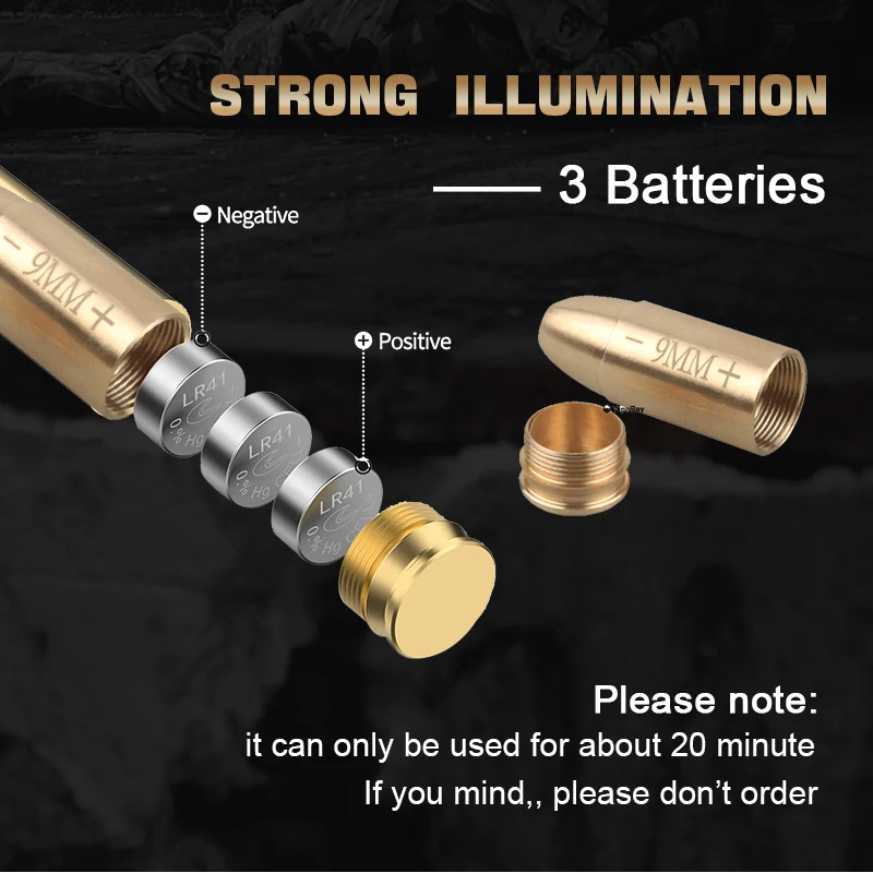 Gunpany Red Laser Bore Sight Brass Boresight CAL Cartridge Bore Sighter For Scope Adjustment .223 .308 9MM No Battery