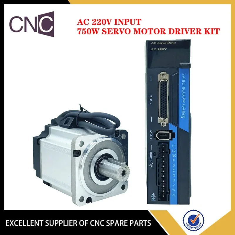 CNC motor set 40/80/ small AC 400W750w controller driver using engraving and milling machine servo