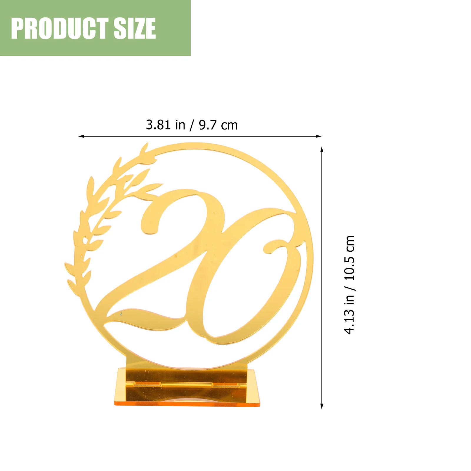 

20Pcs Wedding Table Numbers Acrylic Table Number Signs with Base for Banquets Restaurant Party Reception Room Elegant