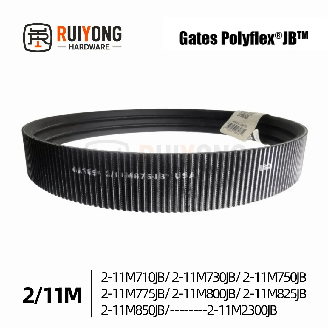 

Gates 2/11M Polyflex JB Joined Wide angle band 2/11M710JB 2/11M730JB 2/11M750JB 2/11M775JB--2/11M2300JB Triangular Belt