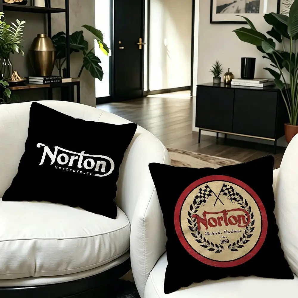 N-Norton Classic-Motorcycle Pillow Anime Pillow Sofa Bed Head Pillow Cover Cushion Cover 45x45 cm Fashion