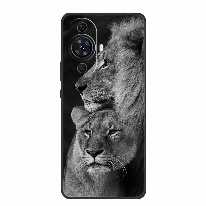 For Huawei Nova 11 Pro Ultra Case Animals TPU Soft Silicone Phone Cases for Huawei Nova11 Ultra Pro Shockproof Wolf Coque Bumper