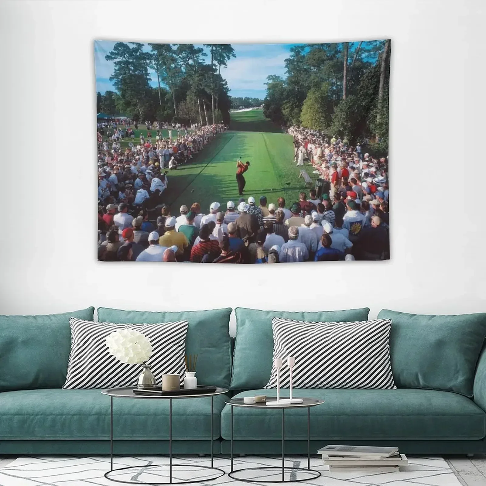

Tiger W, 2001 Masters, 18th Hole Tapestry Aesthetic Room Decor Aesthetic Room Decors Decor For Bedroom Tapestry