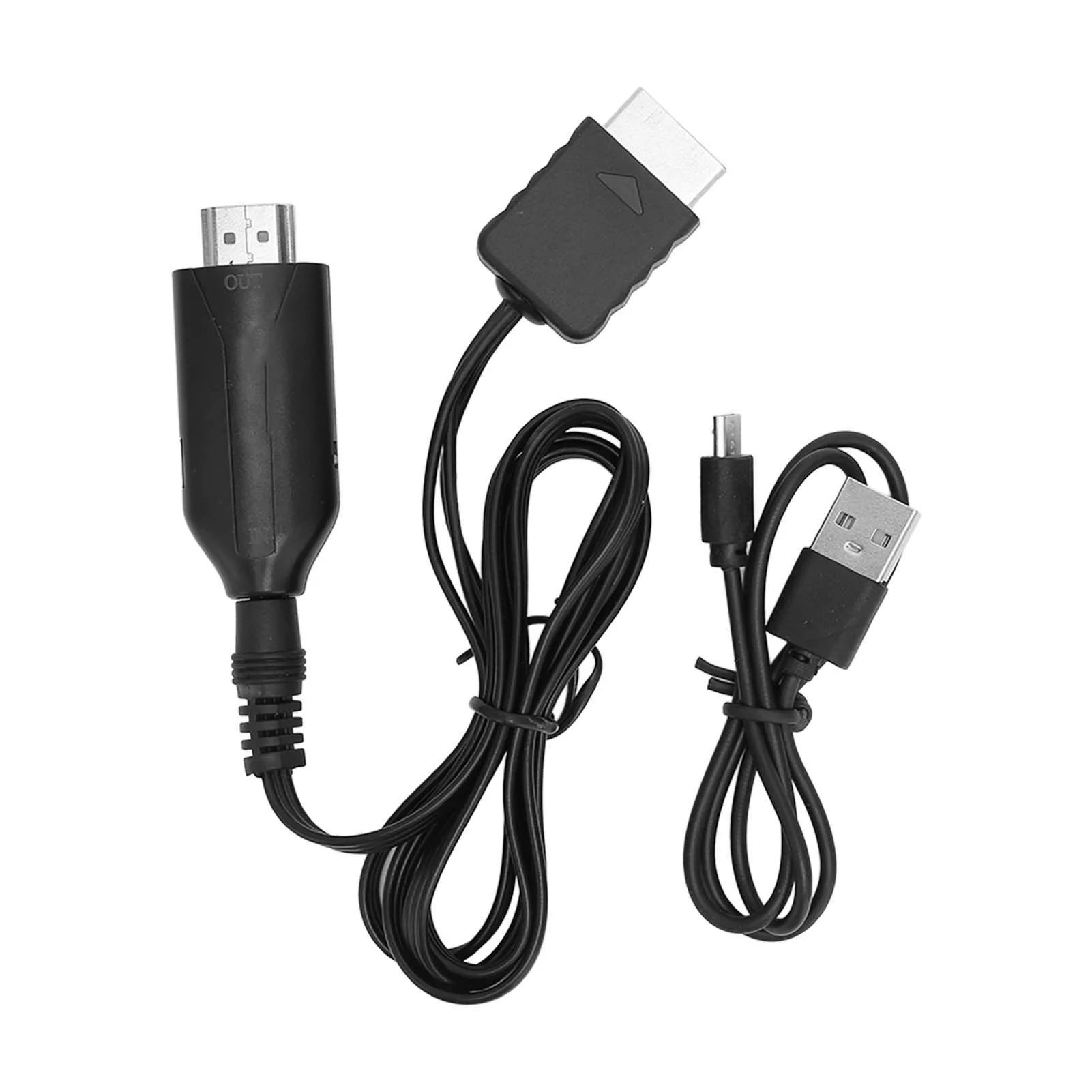 HD Game Console Adapter Cord for PS1 to HD Multimedia Interface Cable Plug and Play Game Console Video Converter Cord for PS2