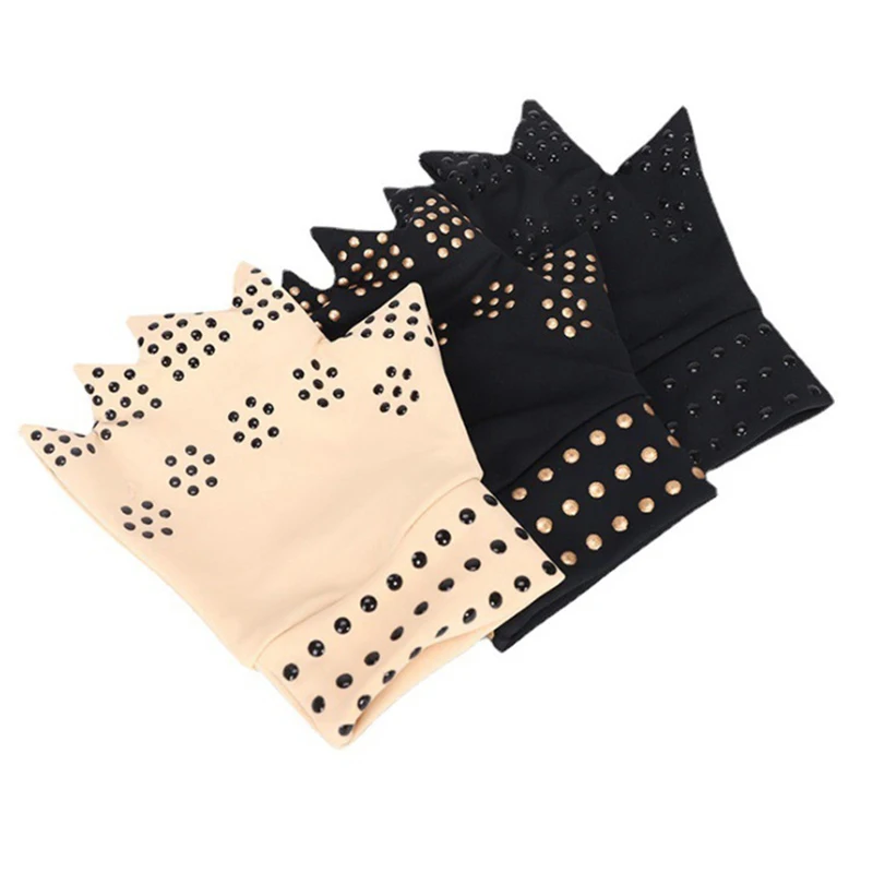 【B】1Pair Magnetic Gloves Men Women Arthritis Compression Finger Support Therapy Joint Pressure Non-slip Gloves - view 6