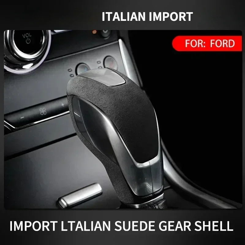 Interior Trim Cover For Ford Focus Edge Mondeo Kuga Escort Escape Gear Shift Knob Protective Shell 12-18 Interior Accessories