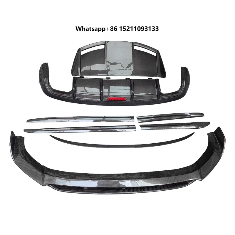 Body Kit Front Lip Rear Lip Side Skirt Rear Wing Top Wing Middle Grid Suitable for Q5L New 21-22 Modified Carbon Fiber Kit