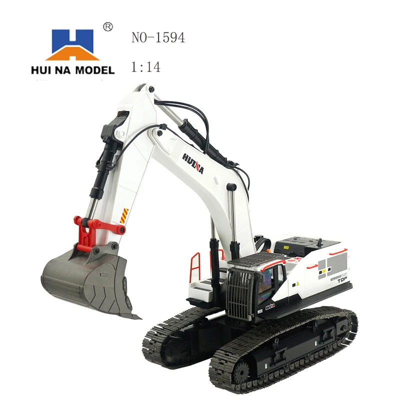 

Huiner No-1594 1/14 Rc Tracked Excavator Alloy 2.4ghz Radio Controlled Car 22 Channel Engineering Vehicle Boy Toy Birthday Gift