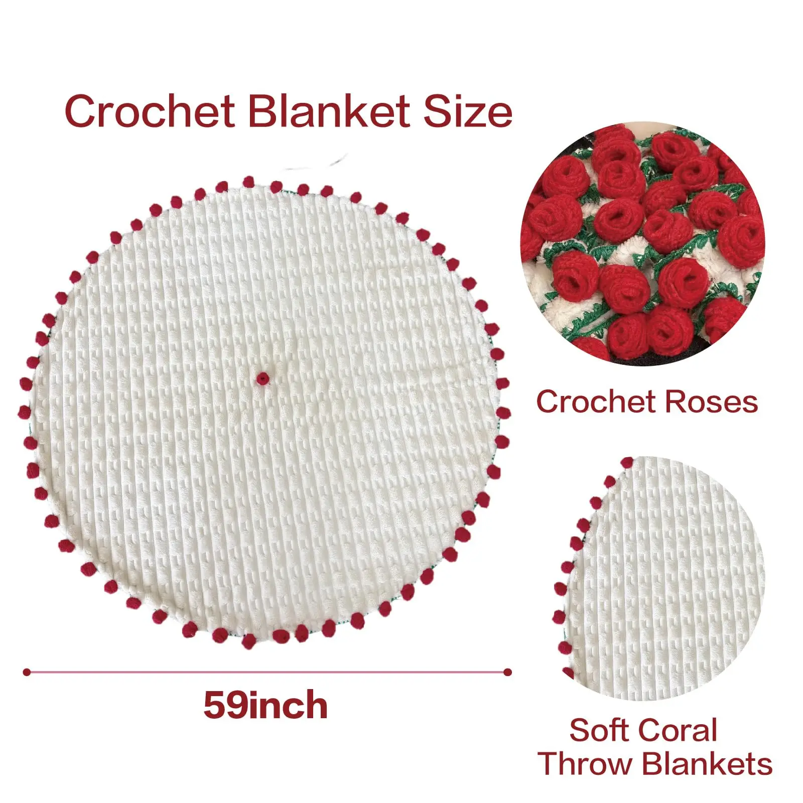 Romantic Rose Bouquet Lightweight Warm Throw Blanket Floral Home Decor Couch Blanket Gift for Mom Birthday Valentine's Day