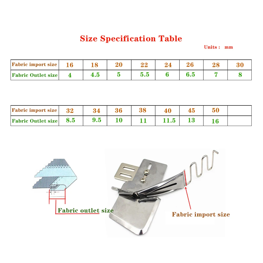 Industrial Sewing Machine Flat Car Presser Foot A9 Hemming Tube Four-fold Hemming Device DAYU123 Pull Tube