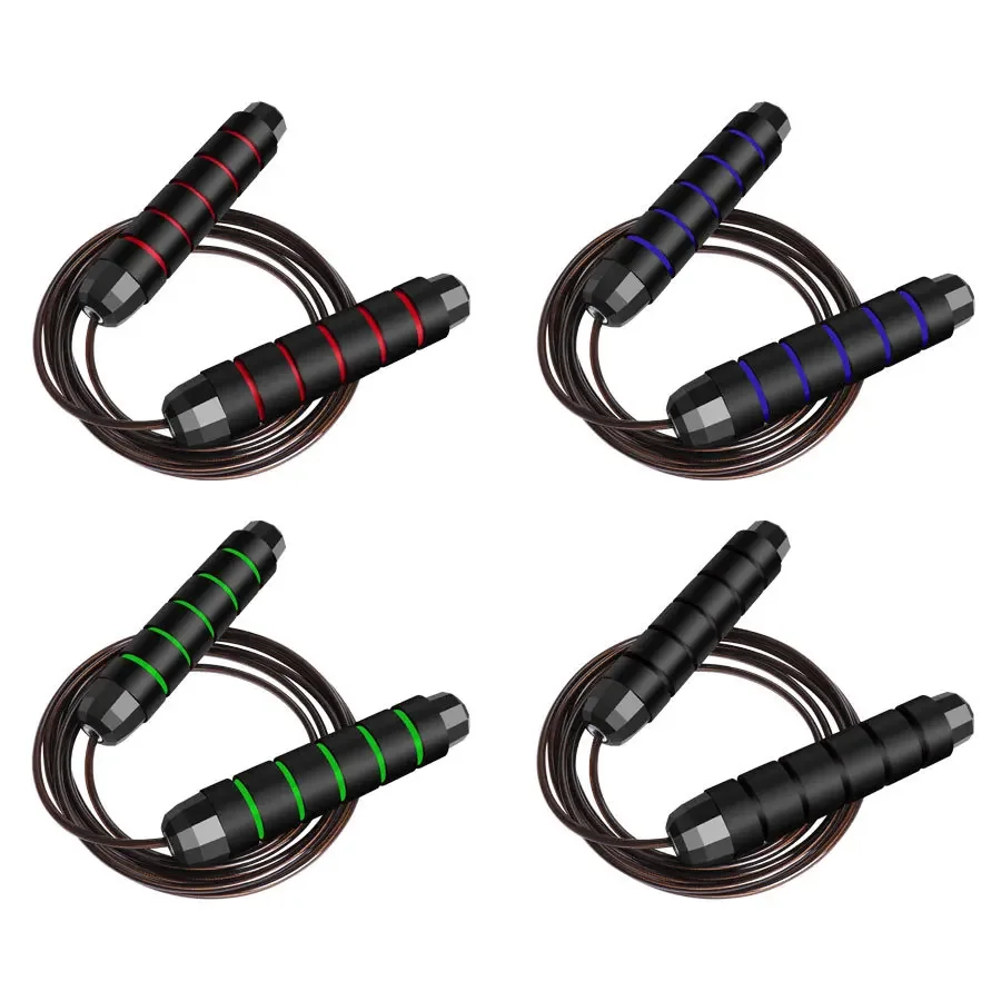 Fitness Workout Weighted Handle PVC Coated Steel Wire Adjustable Speed Skipping Rope Jump Rope Gym Equipment for Home