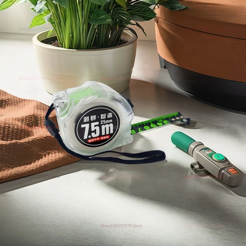 5/7.5/10 متر الليزر النافثة للحبر صندوق الترميز الذاتي قفل شريط القياس مسطرة واسعة أدوات قياس لمشاريع النجارة البناء ذاتية الصنع #4
