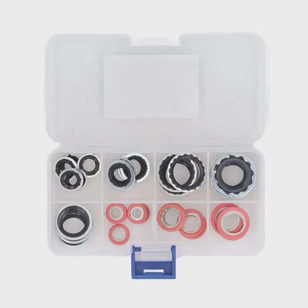 40pcs Air Conditioner System Seal O Ring Air Conditioning Gasket Kit AC Compressor Automotive Interior Parts