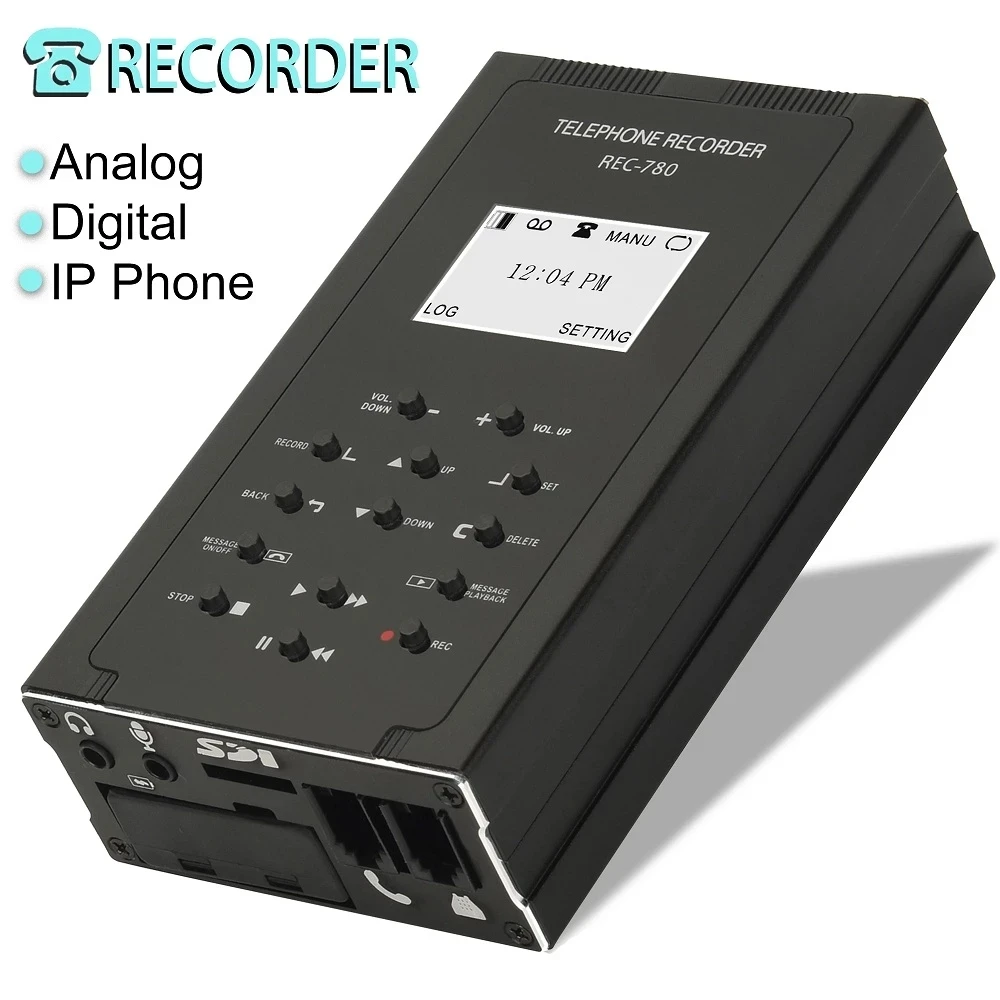 Digital Fixed Telephone sound recorder Box LCD Display Support SD TF Automatic Portable Smart Call Telephone Landline Recording