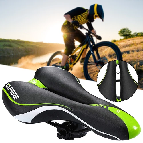 Sillín de bicicleta de montaña, asiento de bicicleta de carretera, cómodo cojín suave para ciclismo, ejercicio, accesorios suaves huecos para deportes