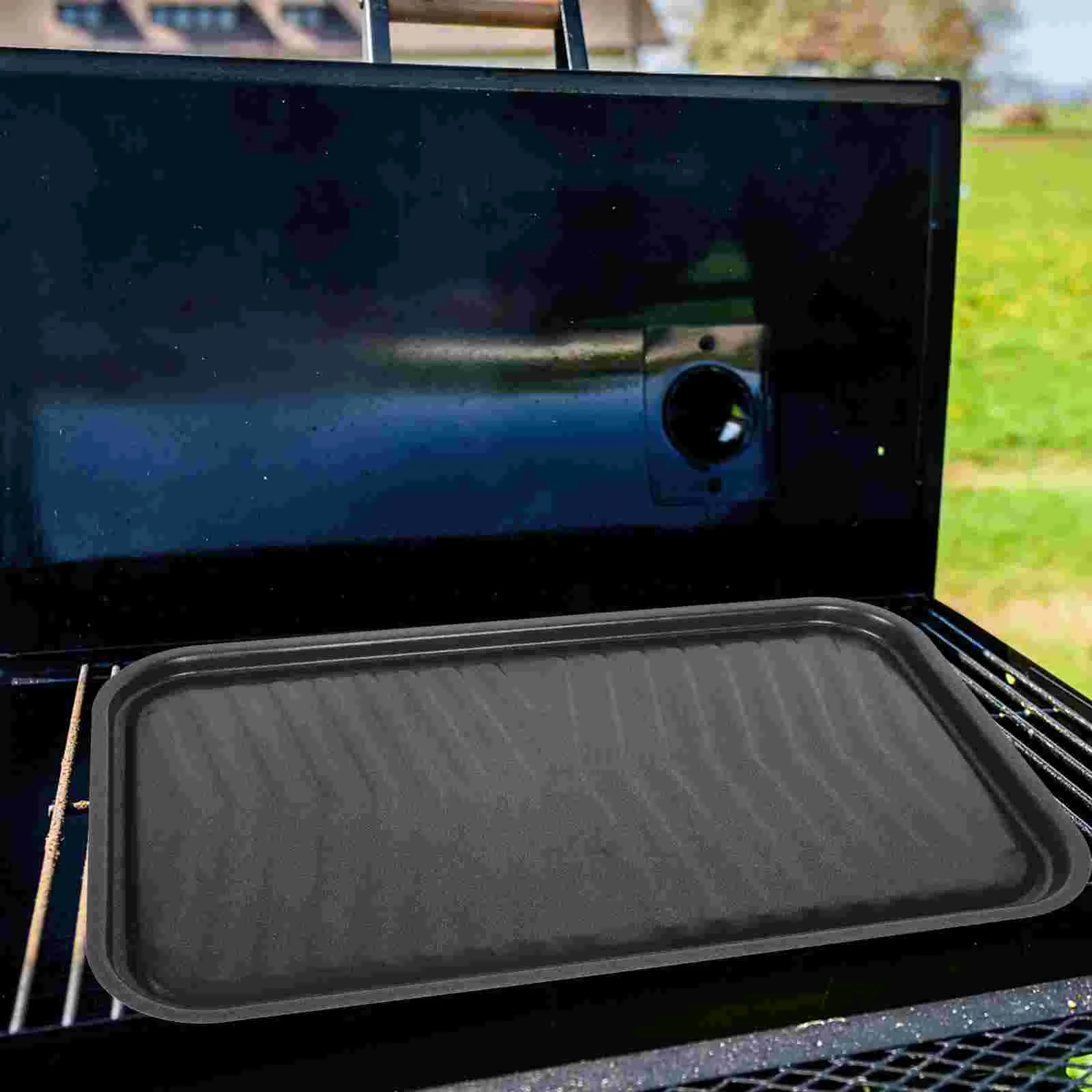 

Non Stick Iron Baking Pan Pans Barbecue Tray Non-stick Plate Biscuit Cast Griddle Steak Fry BBQ Grill for