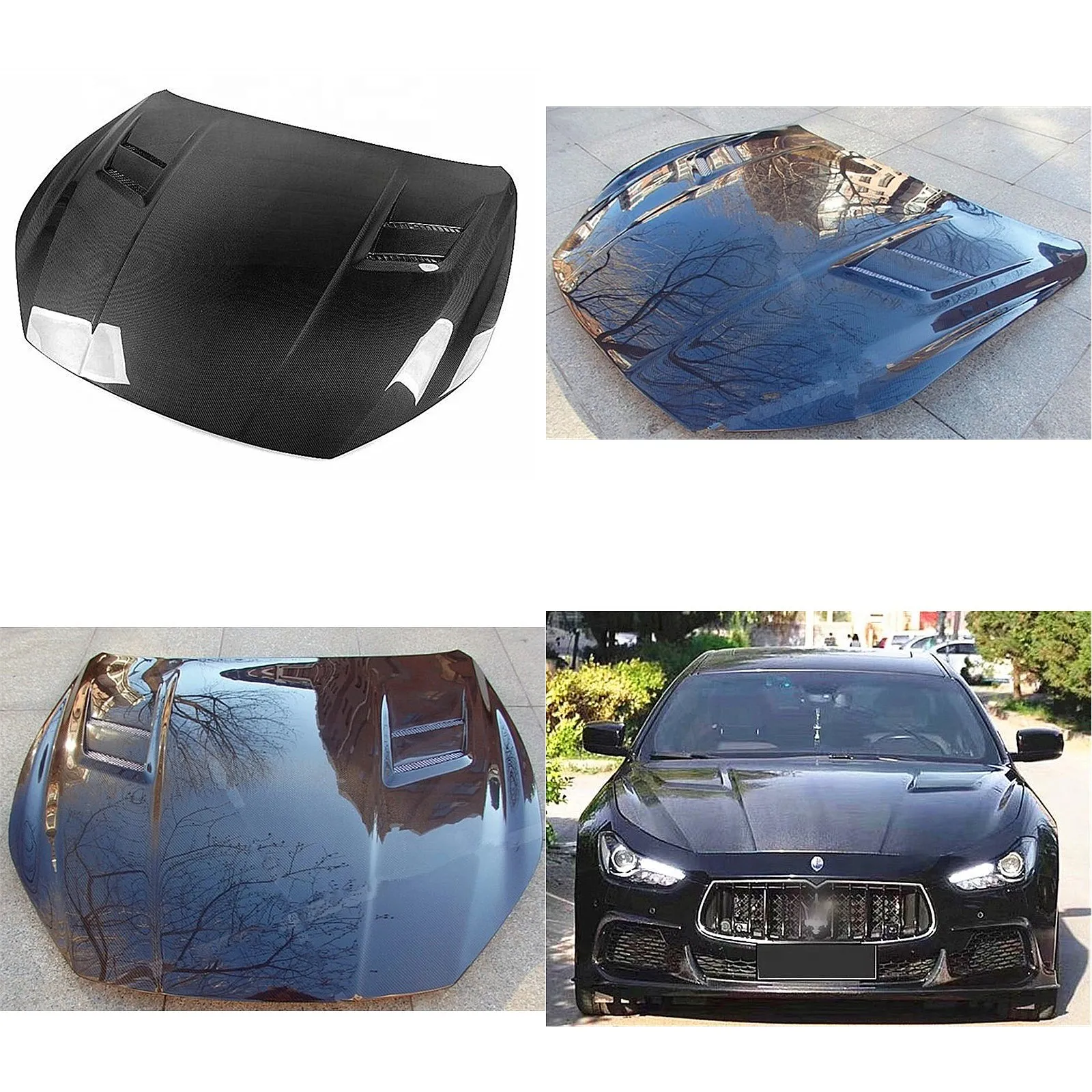 

High Quality Carbon Fiber Hood for Maserati Ghibli 2014-2016 Astyle Ventilated Engine Cover
