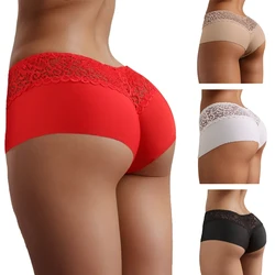 WHPC High Quality Exquisite Women's Panties Sexy Silk Satin Underwear Cozy Lingerie Soft Breathable Briefs Hollow Out Underpants