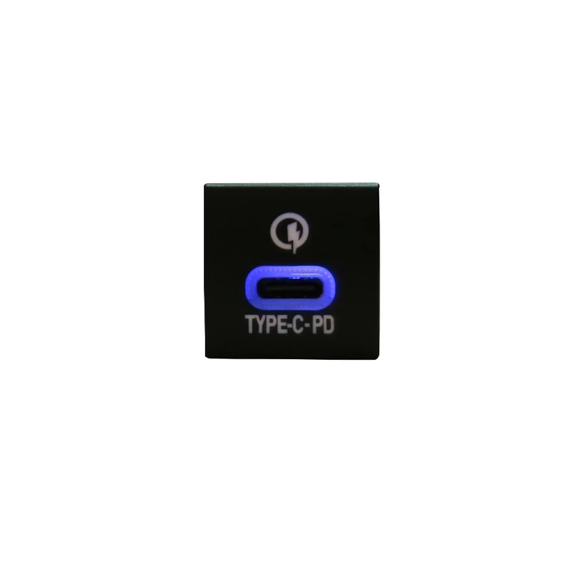 1PC Quick Car Phone Charger Socket Dual USB PD Type C Charging Outlet Fuse Box Power Adapter For Toyota Prado 18-19 Corolla